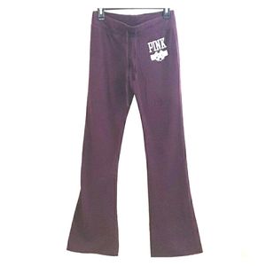 PINK Maroon Campus Flare Pant, Size Small